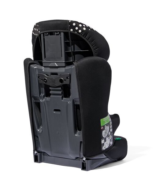 siège auto évolutif 76-150cm noir à pois blancs