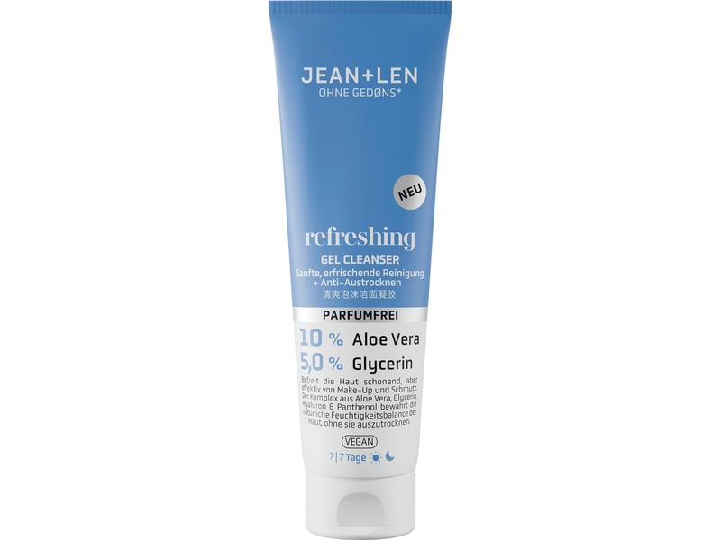 Jean & Len Gesichtsreinigung Refreshing Gel Cleanser 125 ml Natürliche Reinigung befreit die Haut schonend, aber effektiv von Make-up und Schmutz