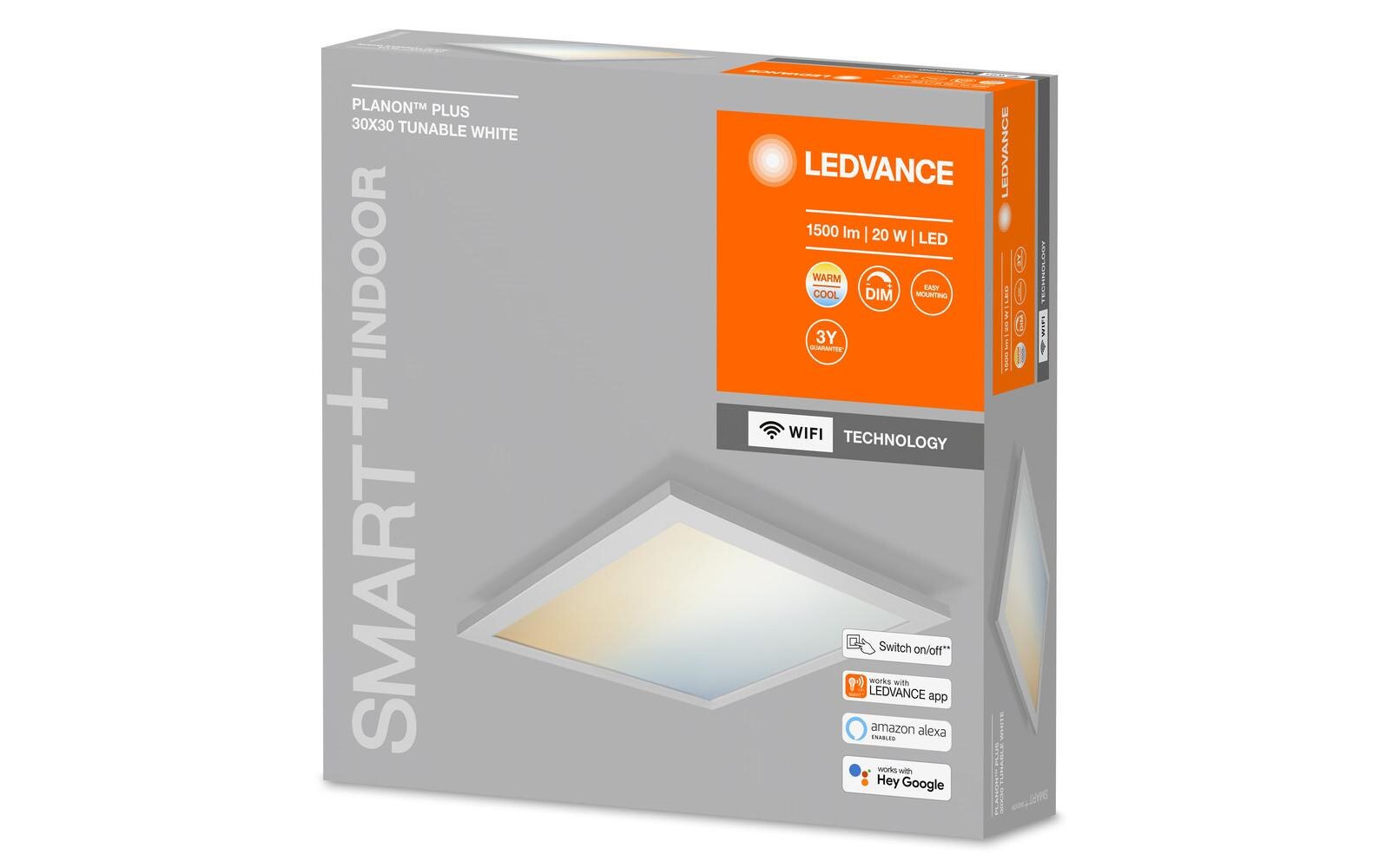 LED-Panel SMART+ WiFi Planon Plus, 30 x 30 cm, 20WPanelleuchten mit WiFi-Technologie