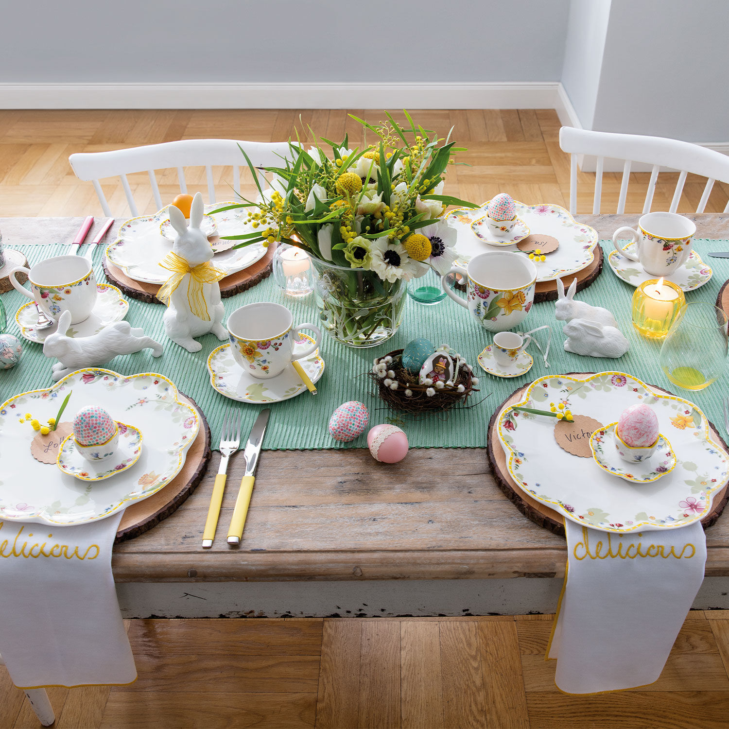 Spring Awakening Dinner plate Yellow, 10.7'', Premium Porcelain