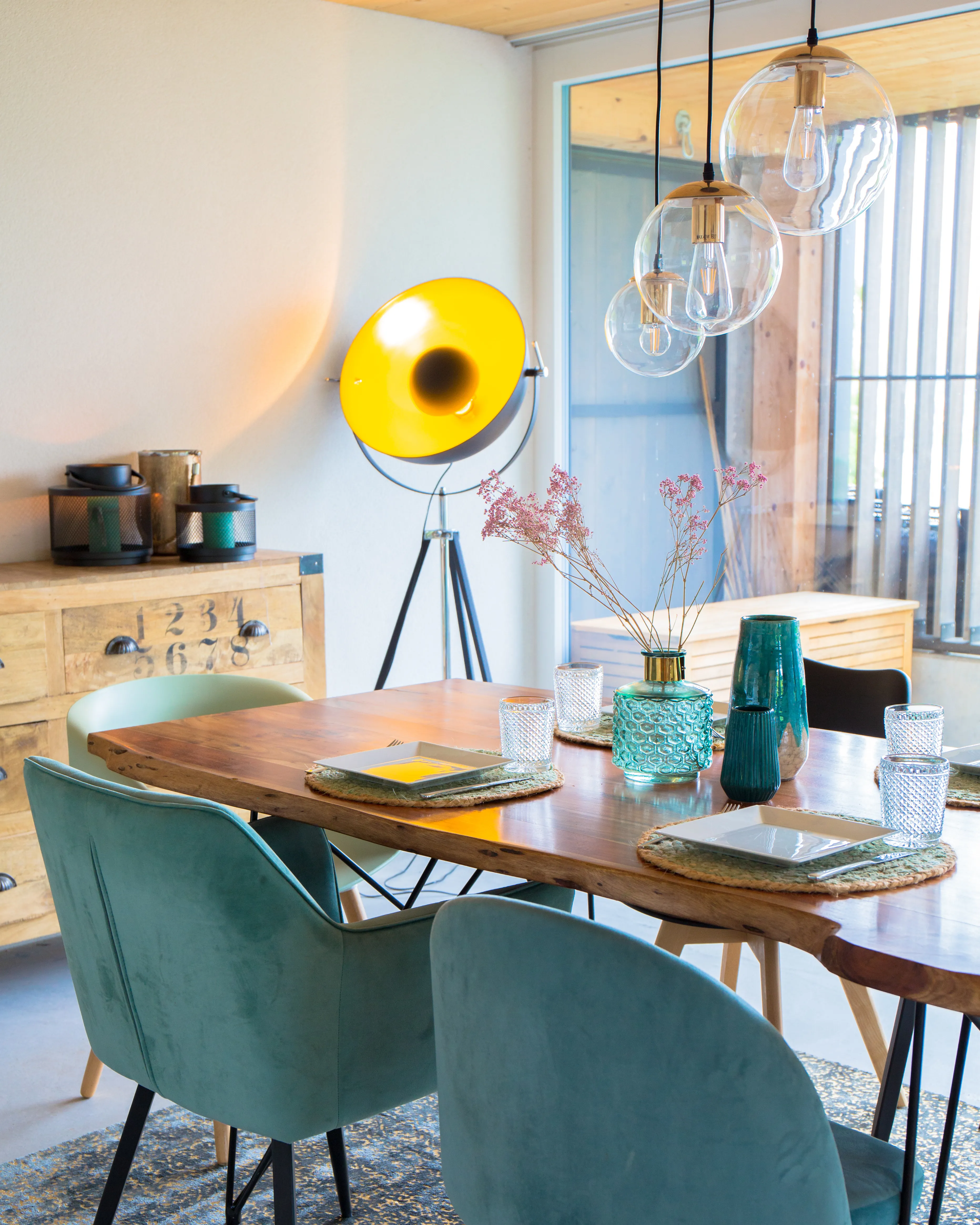 Staande lamp THAMES Metaal Zwart