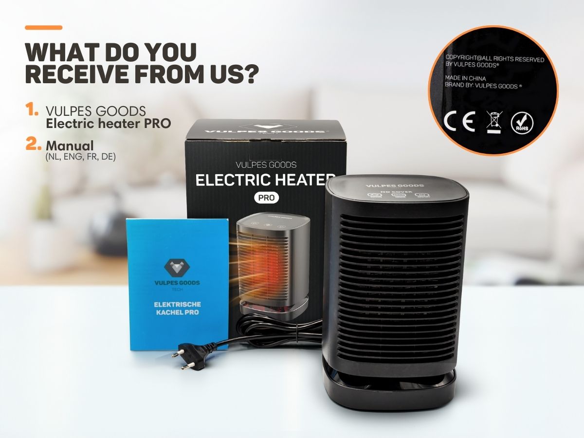 Vulpes Goods elektrische Kachel - 950 watt