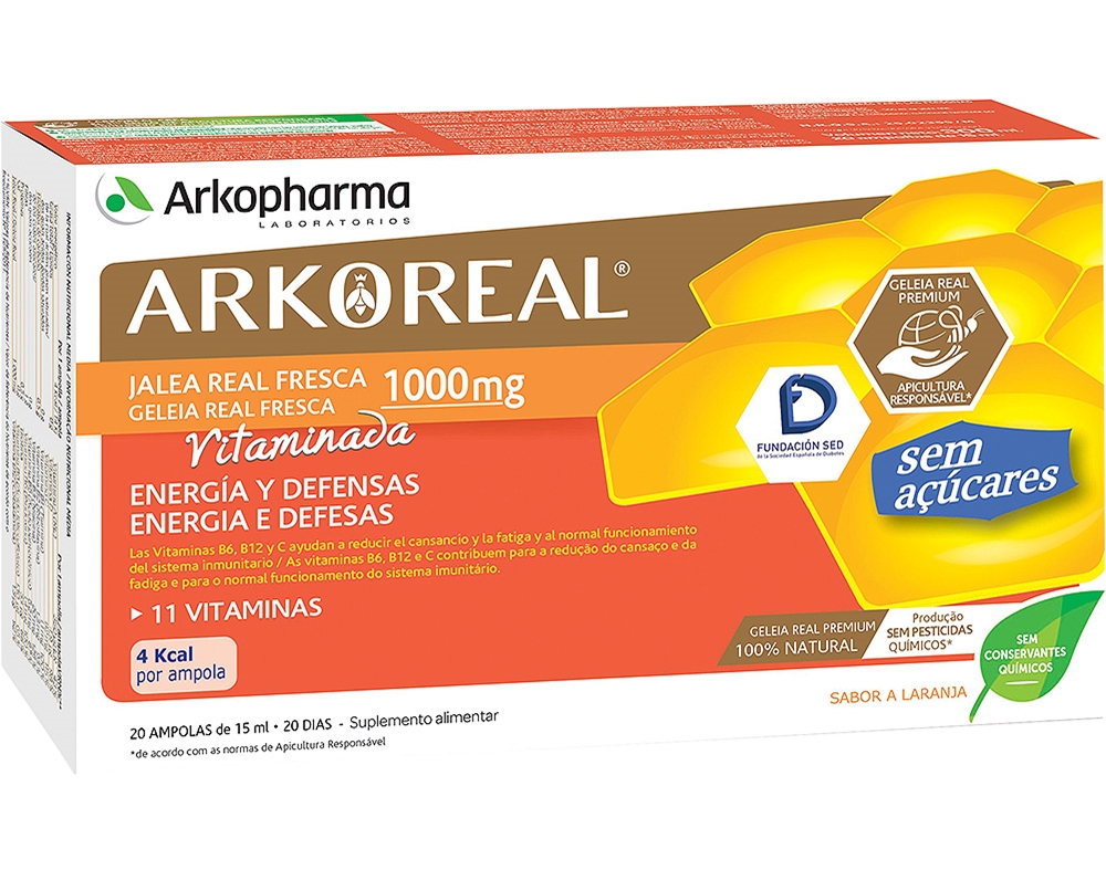 SUPLEMENTO ARKOREAL VITAMINADA SEM AÇÚCAR 20 AMPOLAS