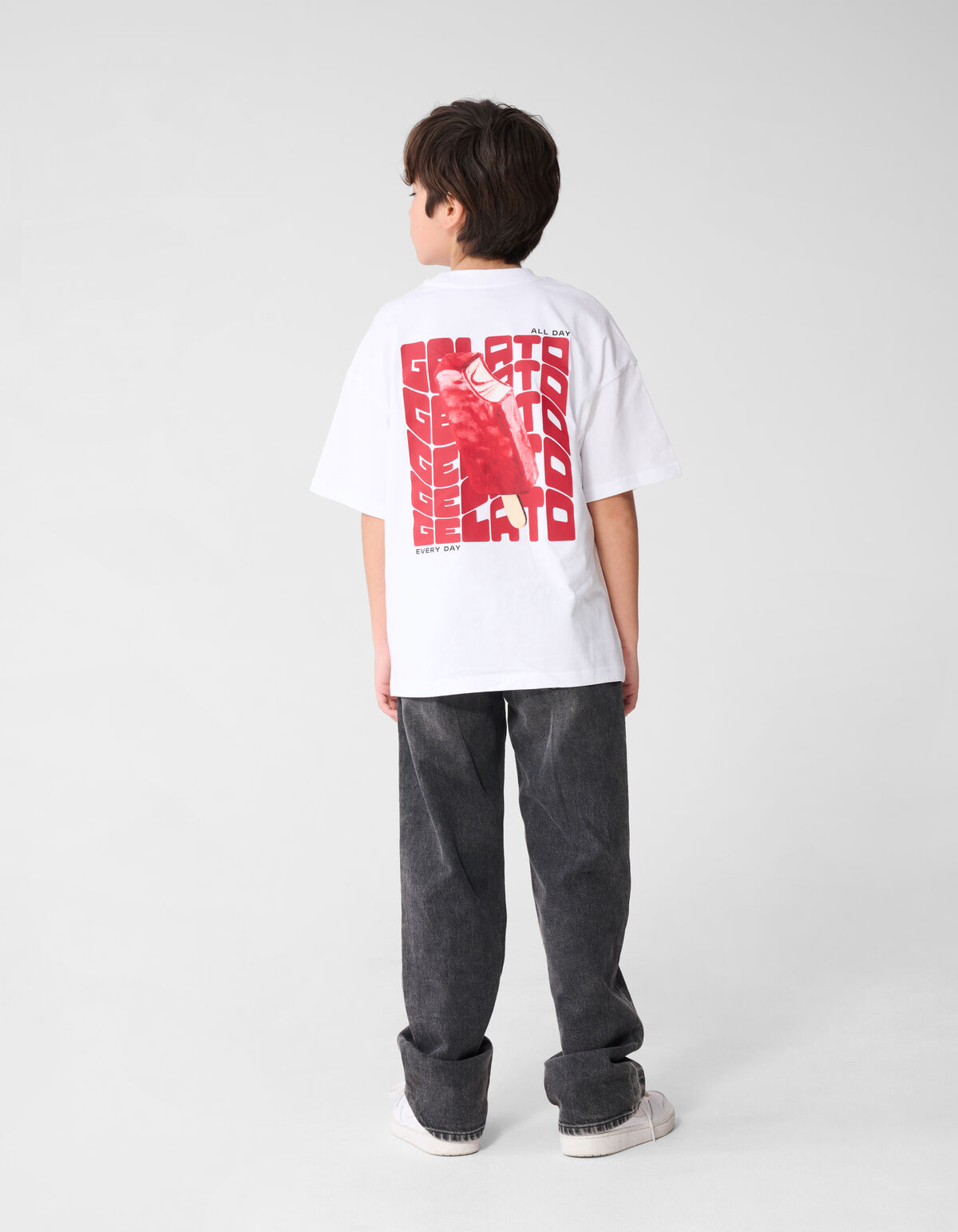 Baggy Fit Jeans Donkergrijs