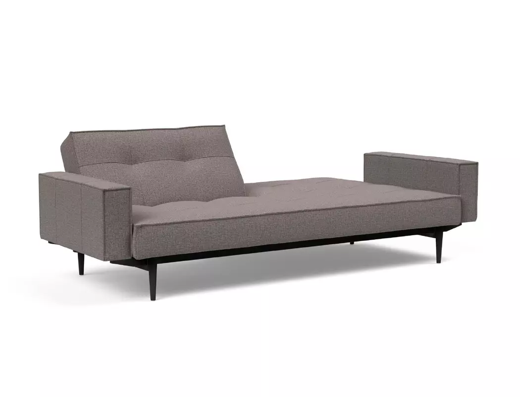 Schlafsofa mit Armlehnen Splitback Styletto schwarz