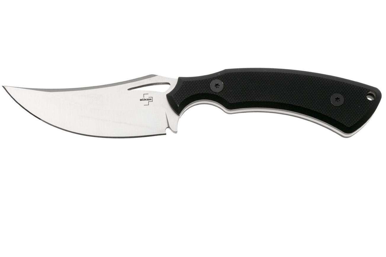 Böker Plus Tavros 02BP0007 Satin D2, Black G10, vaststaand mes