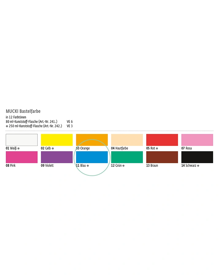 Bastelfarbe MUCKI in blau 80 ml