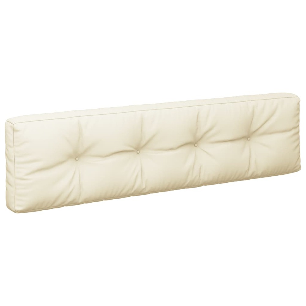 Coussins de palette 2 pcs crème tissu