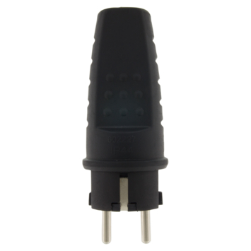 Stekker Rubber Geaard Spatwaterdicht Zwart