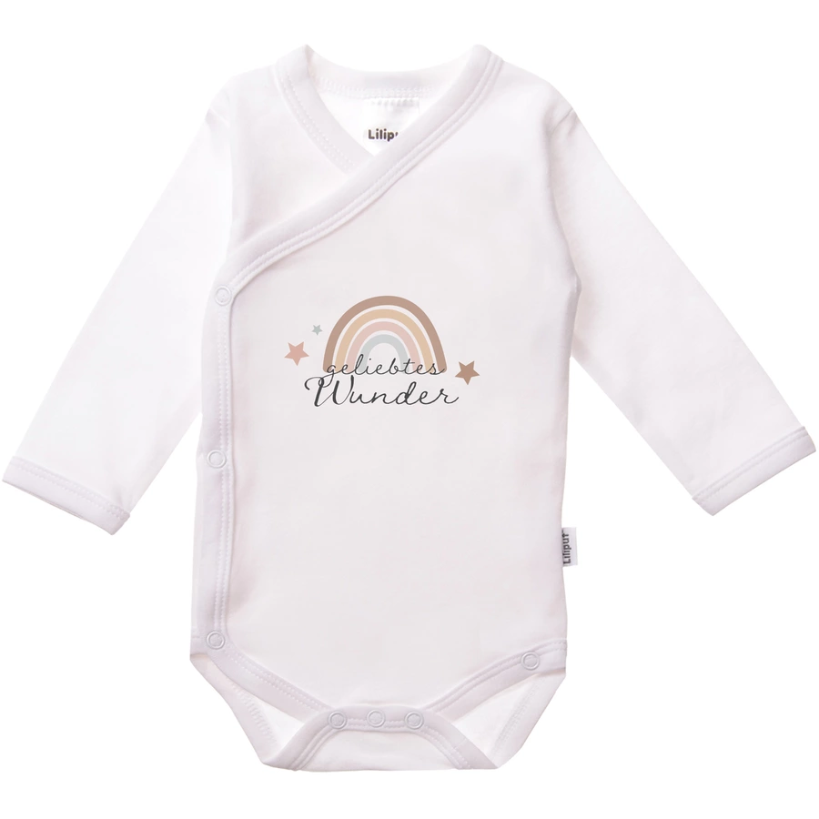 Liliput Wickelbody geliebtes Wunder weiss-grau