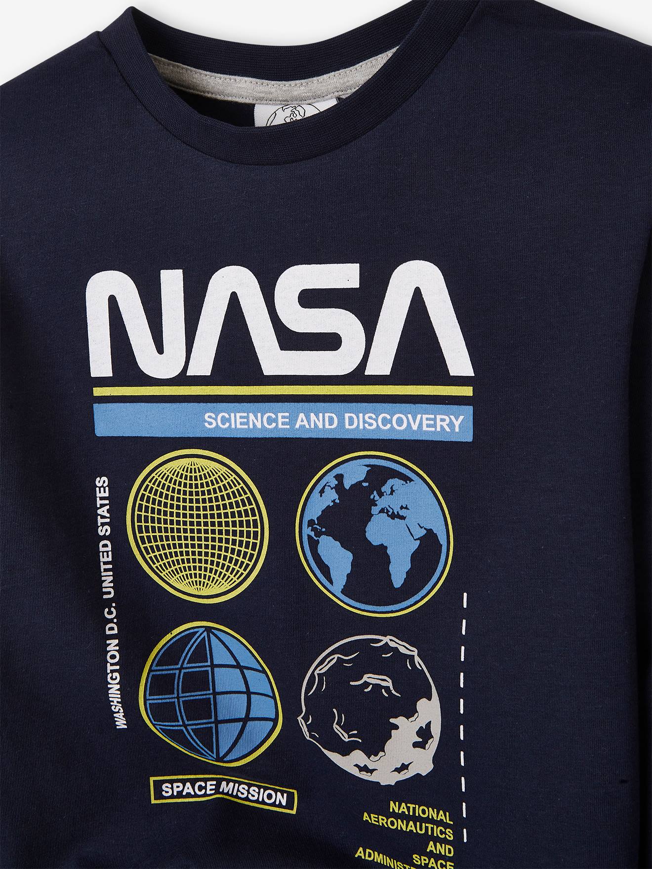 Pijama azul-escuro liso da NASA® com estampas