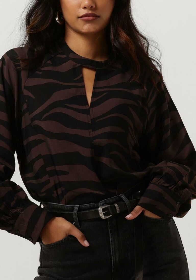 OBJECT bruine object blouse objcira l/s top