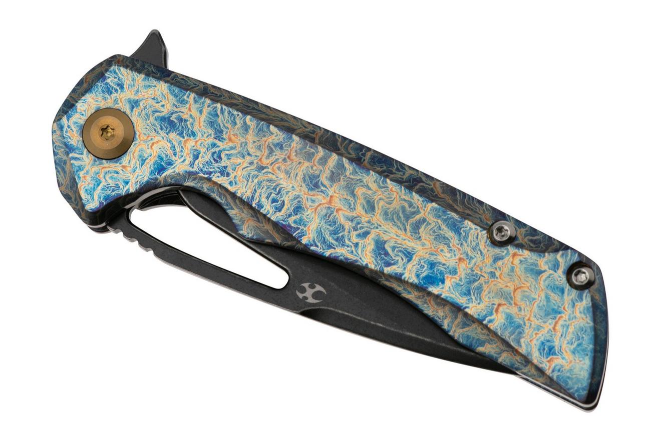Kansept Mini Kryo K2001A6 Blackwashed CPM S35VN, Lightning Strike Titanium, zakmes, Kim Ning design