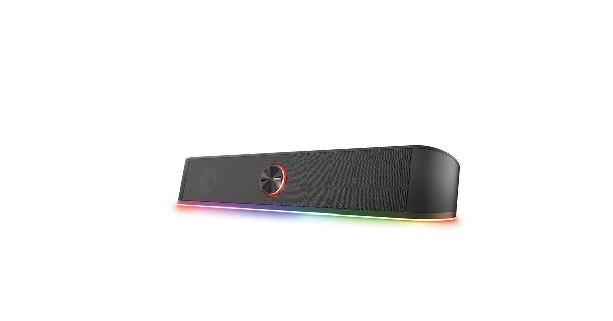 TrustGXT 619 Thorne RGB Illuminated Soundbar  (Zwart, RGB led)