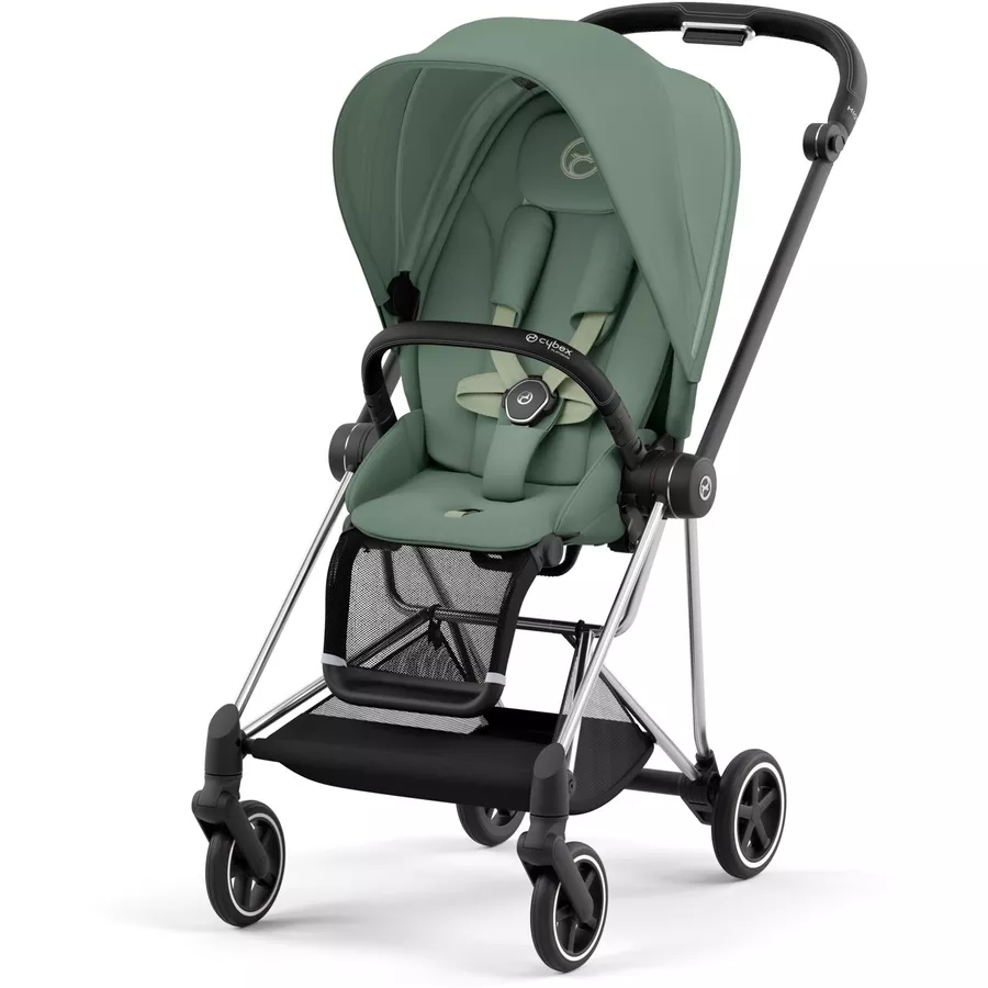 cybex PLATINUM Kombikinderwagen New Mios Chrome Black Leaf Green