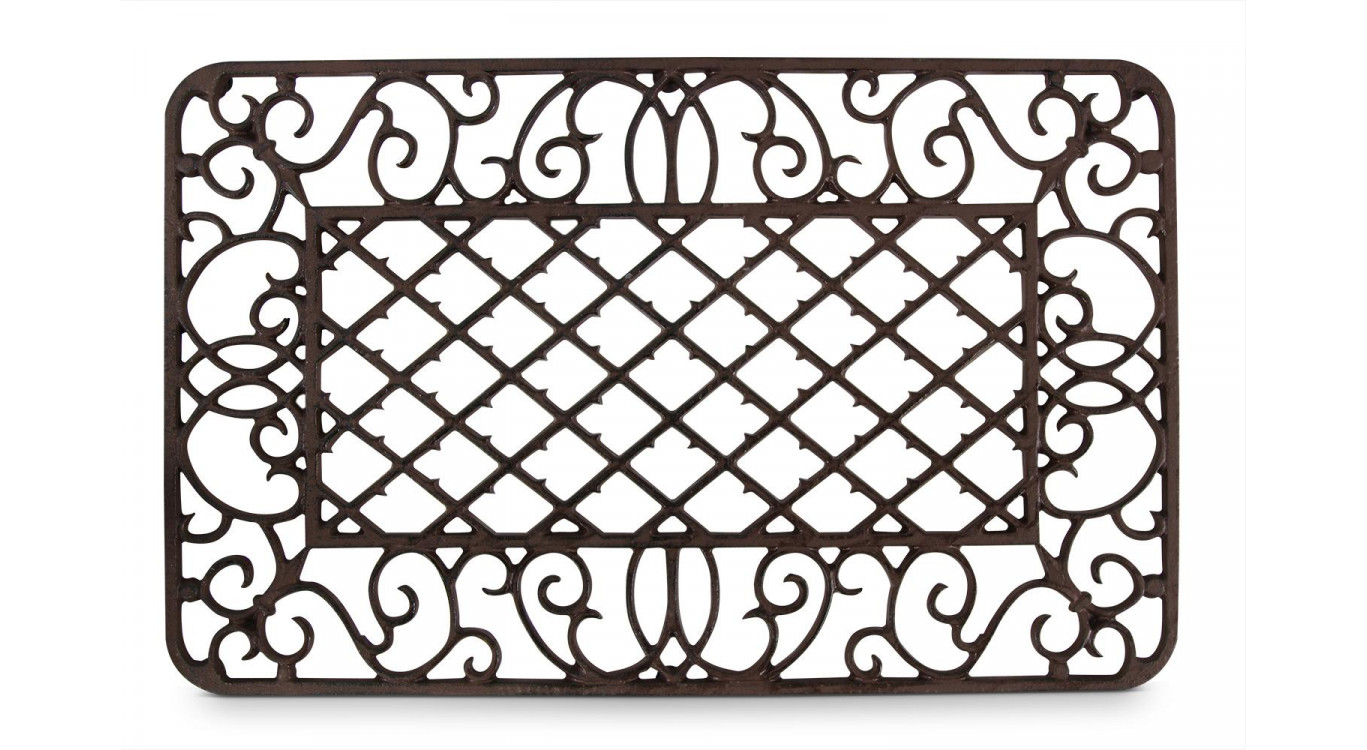 Paillasson rectangulaire fonte marron 66,5x41,56x2cm