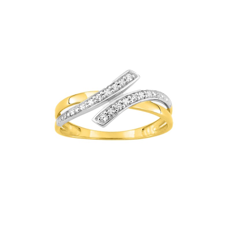 Bague femme - Oxyde de zirconium - Or 9 Carats