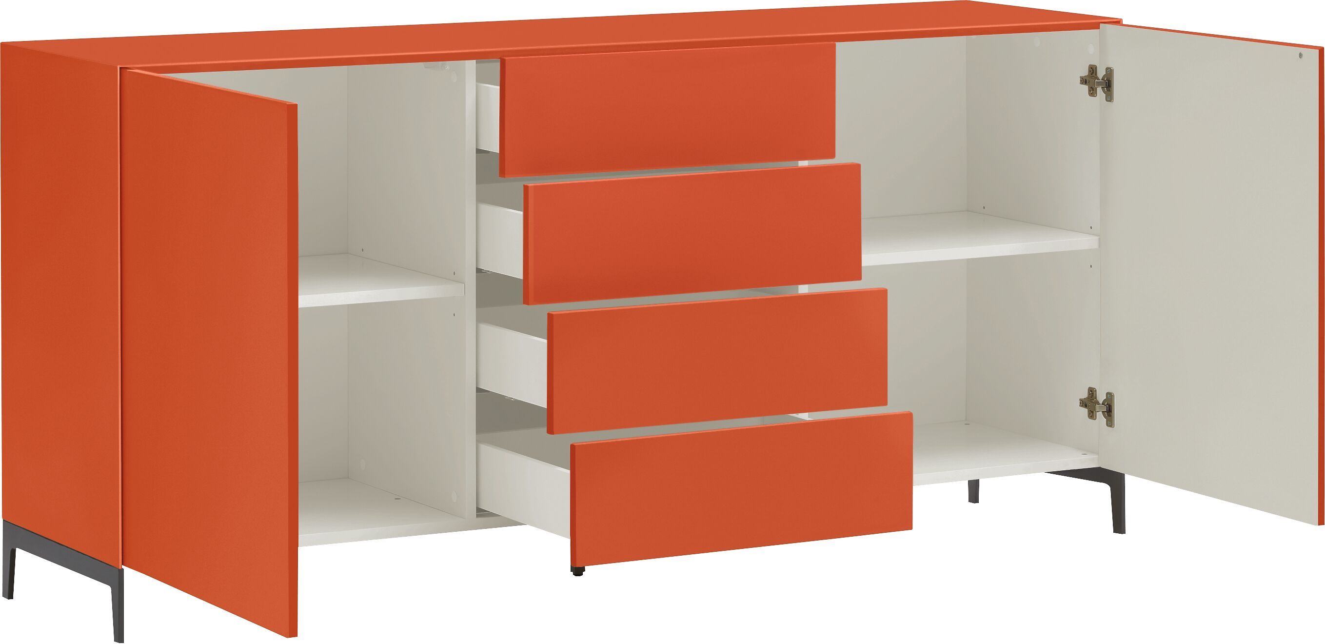 LUX Sideboard - Orange / B: 180.0 cm x T: 46.0 cm x H: 86.5 cm