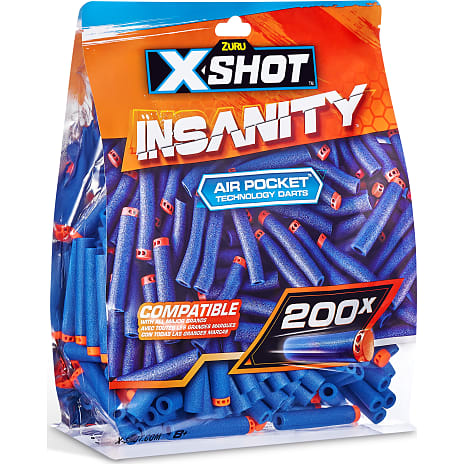X-shot Insanity genopfyldningspakke med 200 pile