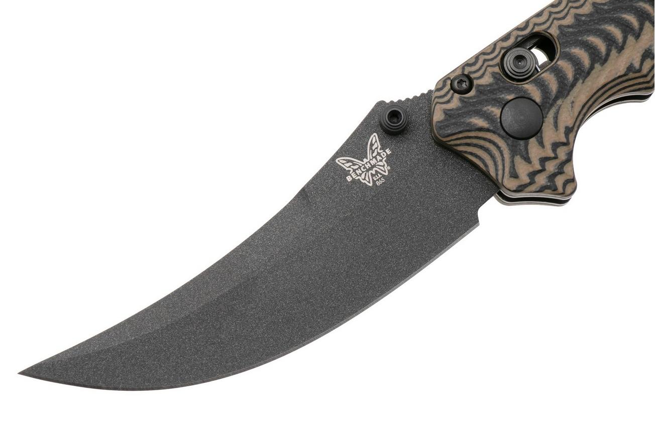 Benchmade Mini Bedlam 865BK-01 Black Cerakote CPM S90V, Black Coyote OD G10, zakmes