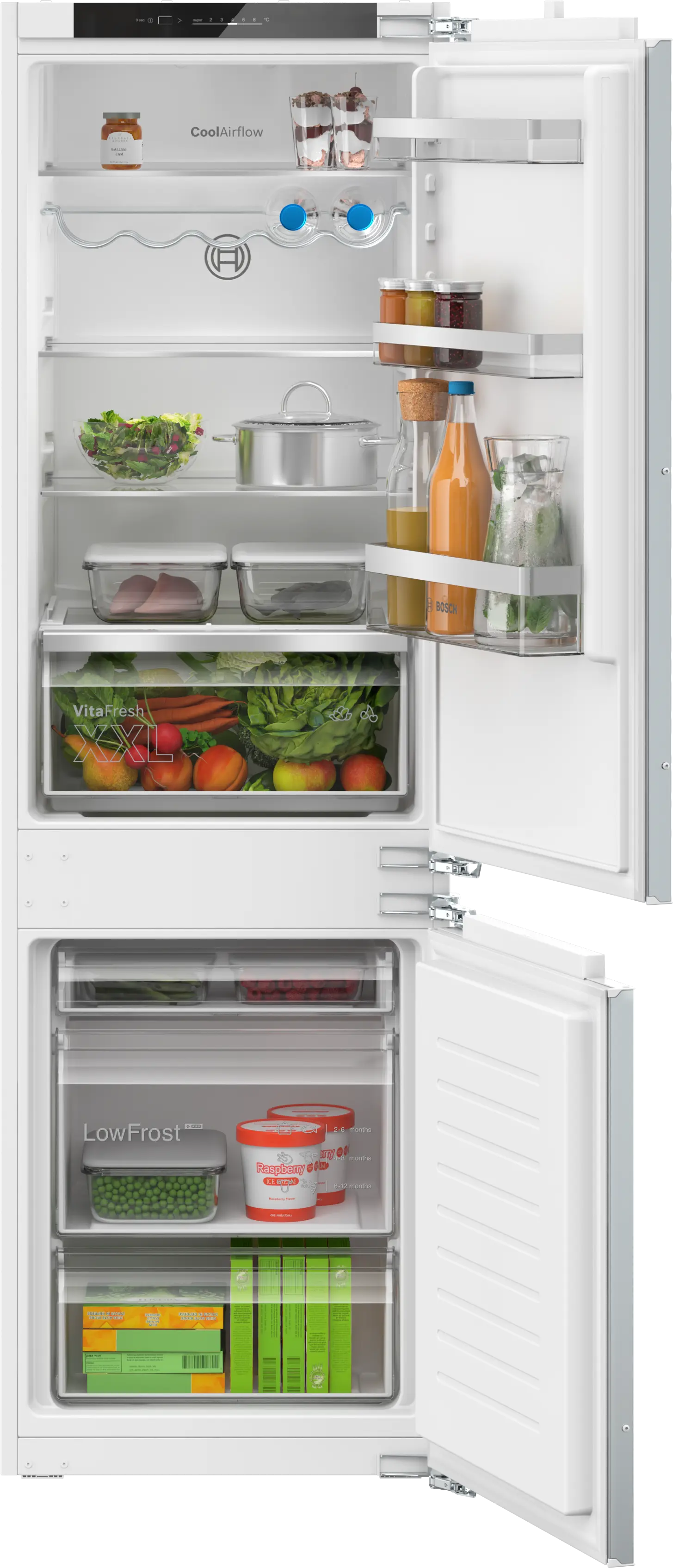Serie 4 Inbouw koel-vriescombinatie 177.2 x 54.1 cm Vlakscharnier