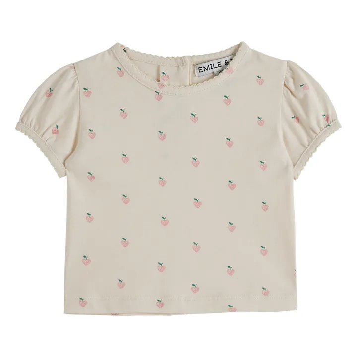 Emile et Ida T-shirt Picote Petits Cœurs | Rose
