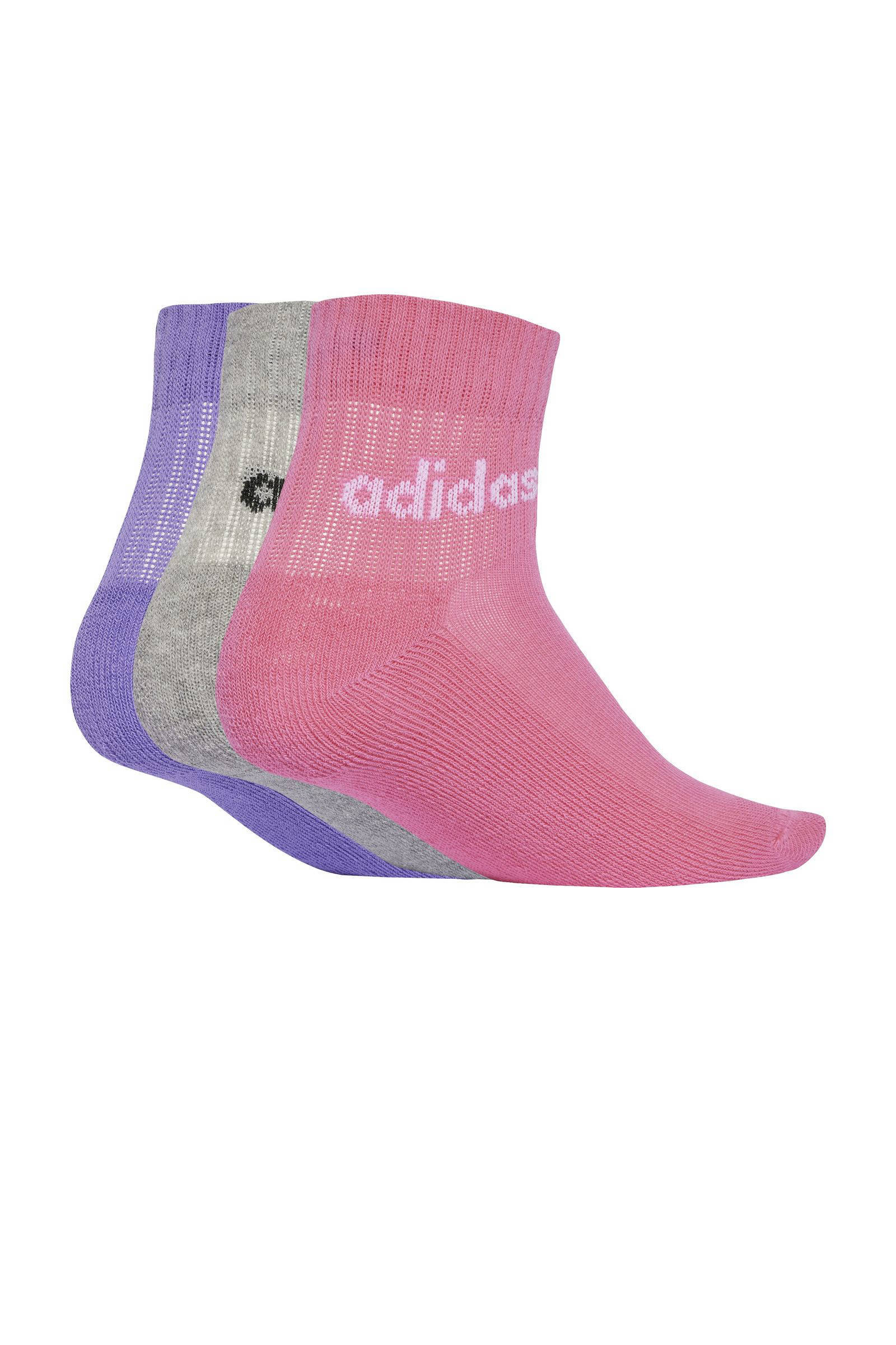 adidas sokken - set van 5 roze/grijs/paars