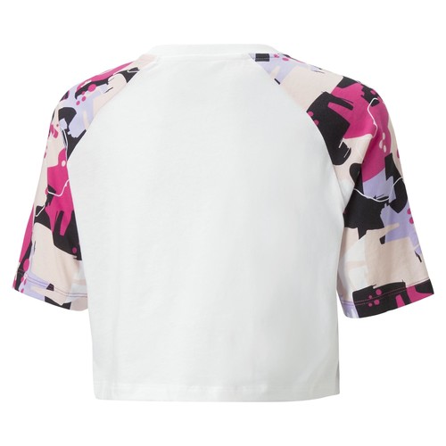 Puma - G ESS+ ART RAGLAN TEE - Blanc