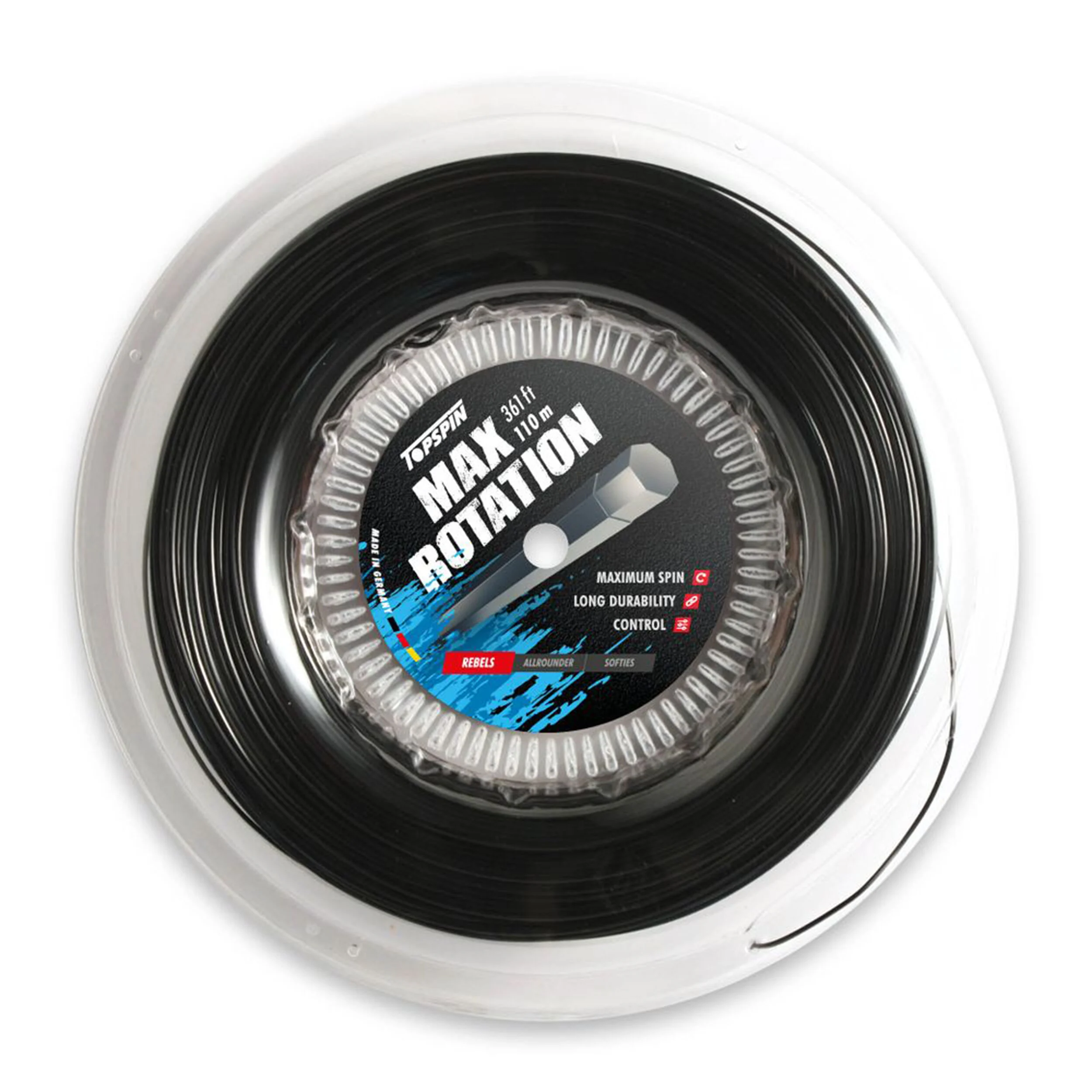 Topspin Max Rotation 110m Bobine Cordage - Noir