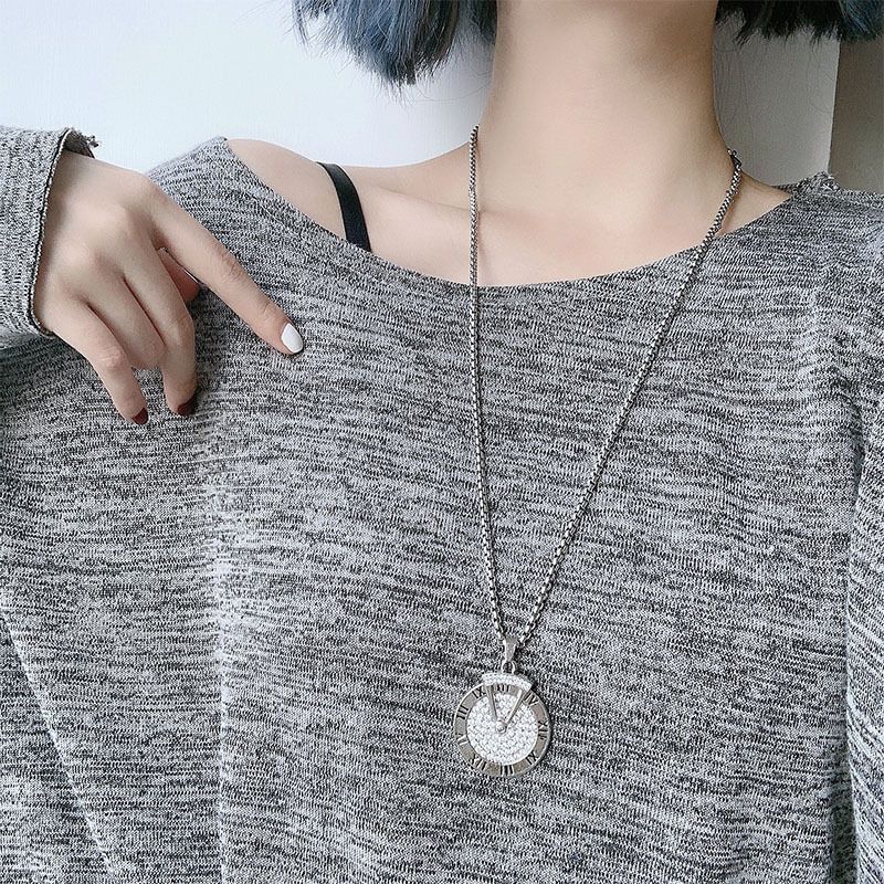 Lilafey - Romeinse cijfer-steentjesketting met hanger