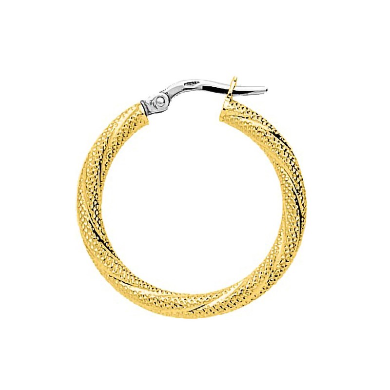 Créoles fantaisie Femme - Or 18 Carats - Diamètre 20mm