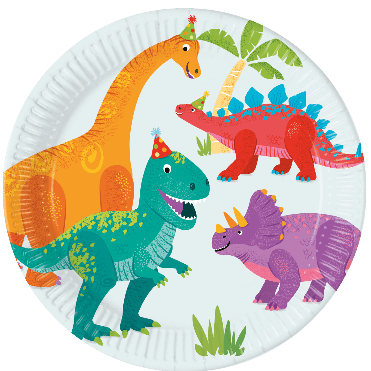 Dino Borden Gekleurd Karton 23cm 8st