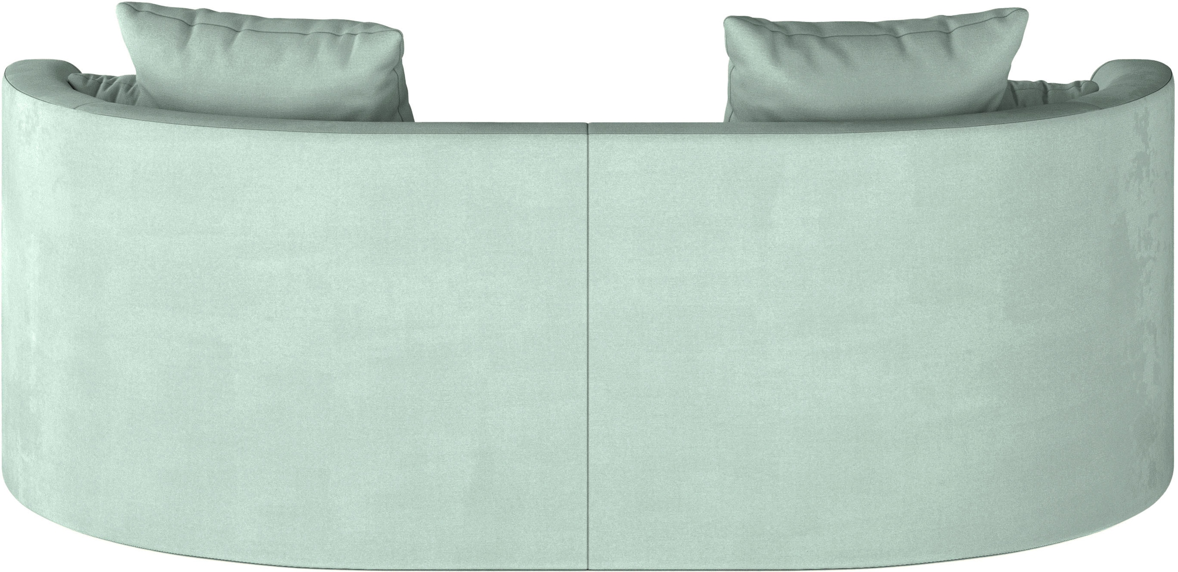LeGer Home by Lena Gercke 2,5-Sitzer »ISALIE, rundes Loungesofa, mit Kissen, perfekt gepolstert« moderne Stoffe, mit 4 Zierkissen, extra grosse Sitzfläche