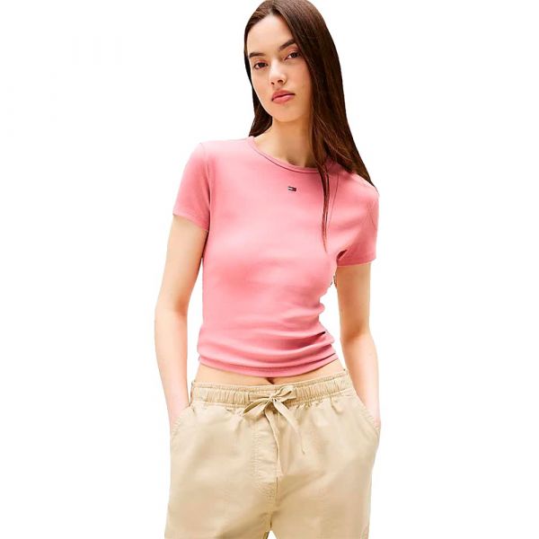 Tommy Jeans T-Shirt Slim Essential Ext Tahiti Berry L