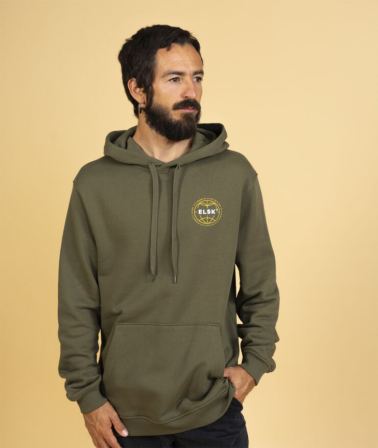 ELSK STATEMENT GLOBE CH MEN'S HOODIE 214 ivy green