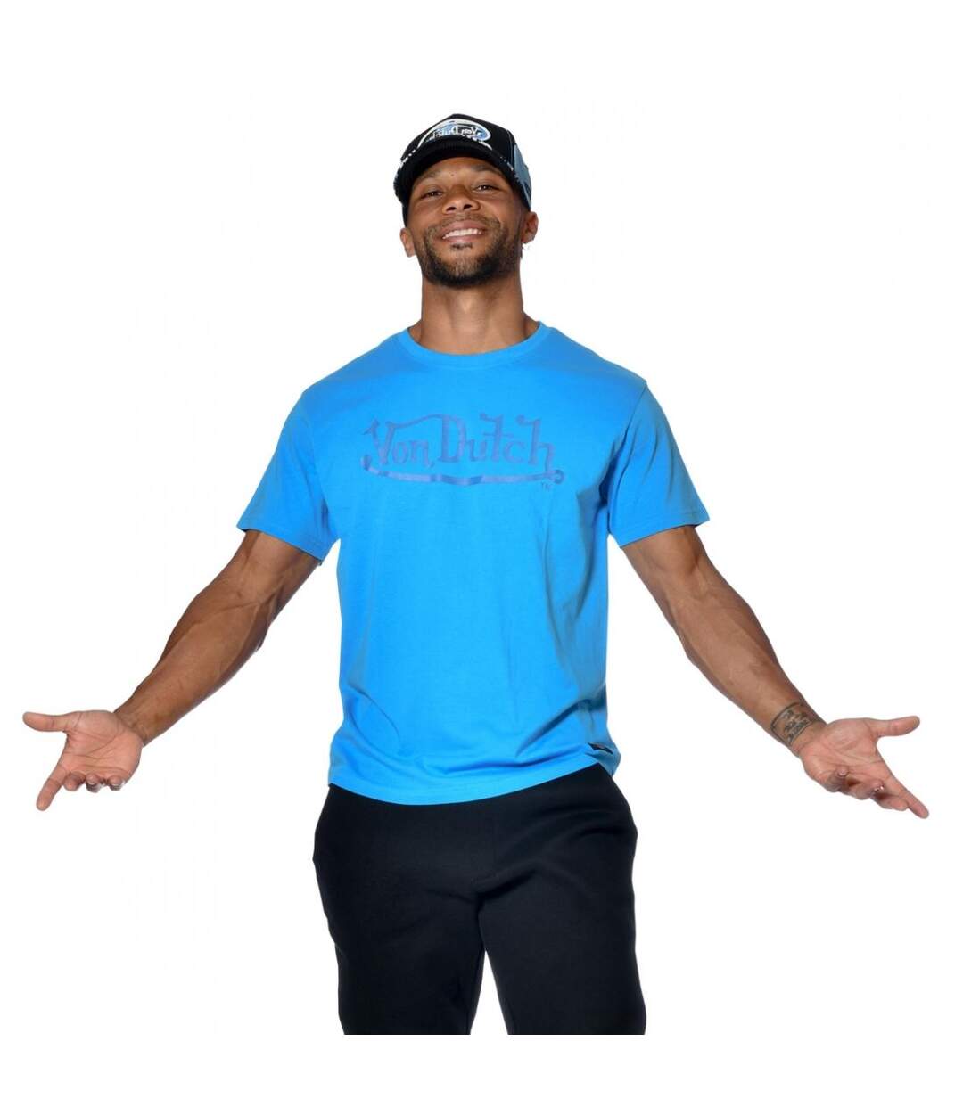 T-shirt Von Dutch homme col rond print devant Bruce