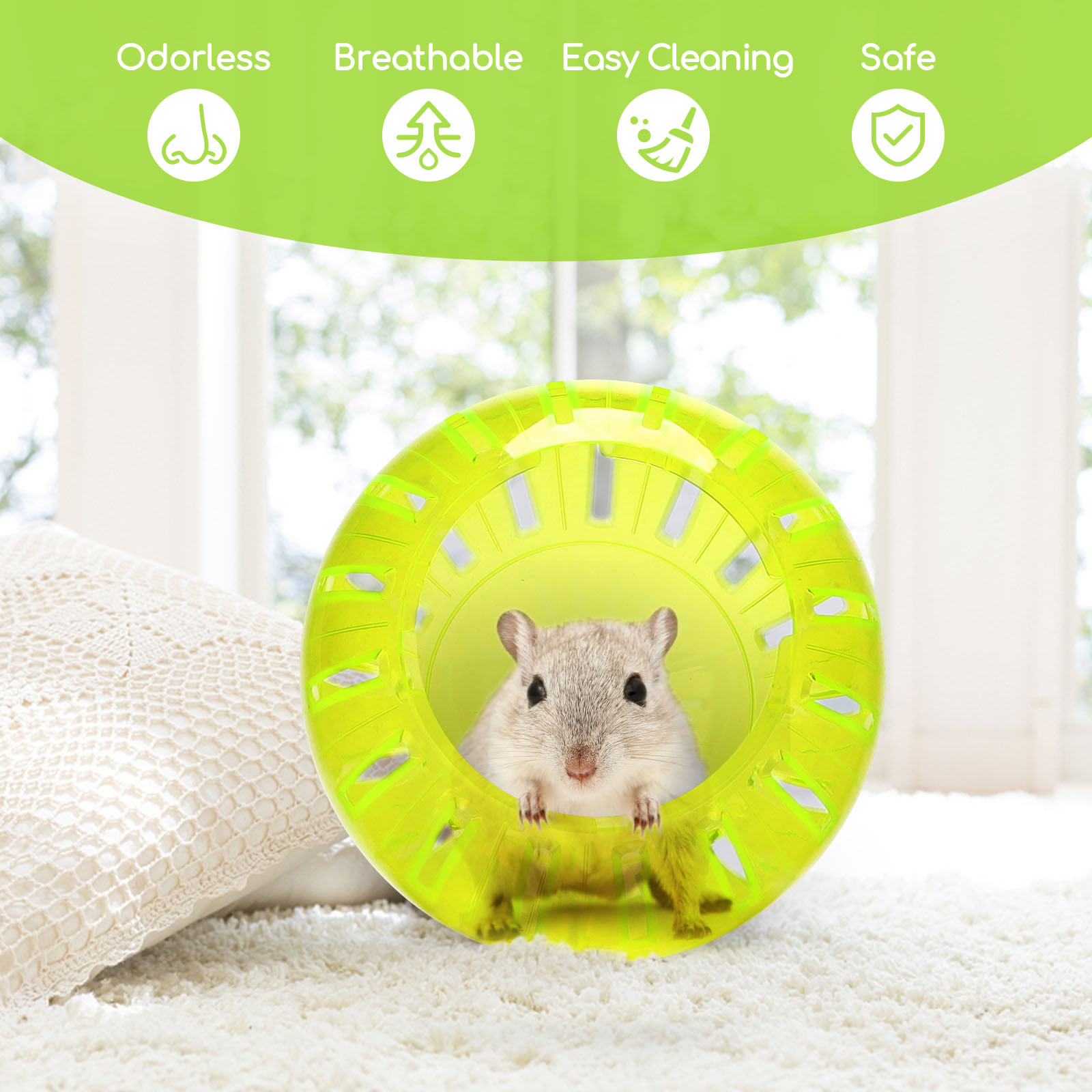 Bola de Exercícios Nobleza para Hamster, 14cm, Ideal para Corrida e Corrida. Mini Bola de Exercícios Fofa para Hamsters Anões Aliviar o Tédio e Aumentar a Atividade (M)
