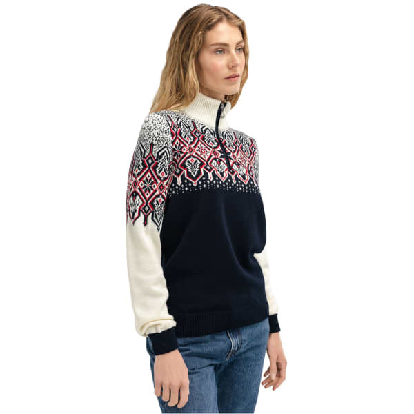 Pull DALE OF NORWAY WINTERLAND SWEATER W NAVY OFFWHITE RASPBERRY