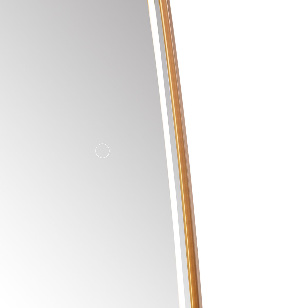 Badkamerspiegel rosé goud incl. LED en touch dimmer - Geraldien