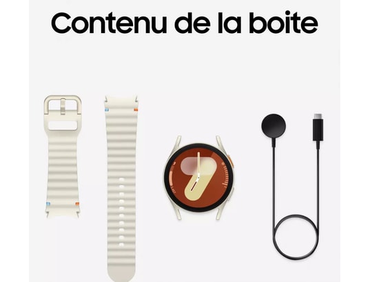 SAMSUNG - Montre connectée GPS Galaxy Watch7 40mm Bluetooth crème SM-L300NZEAXEF