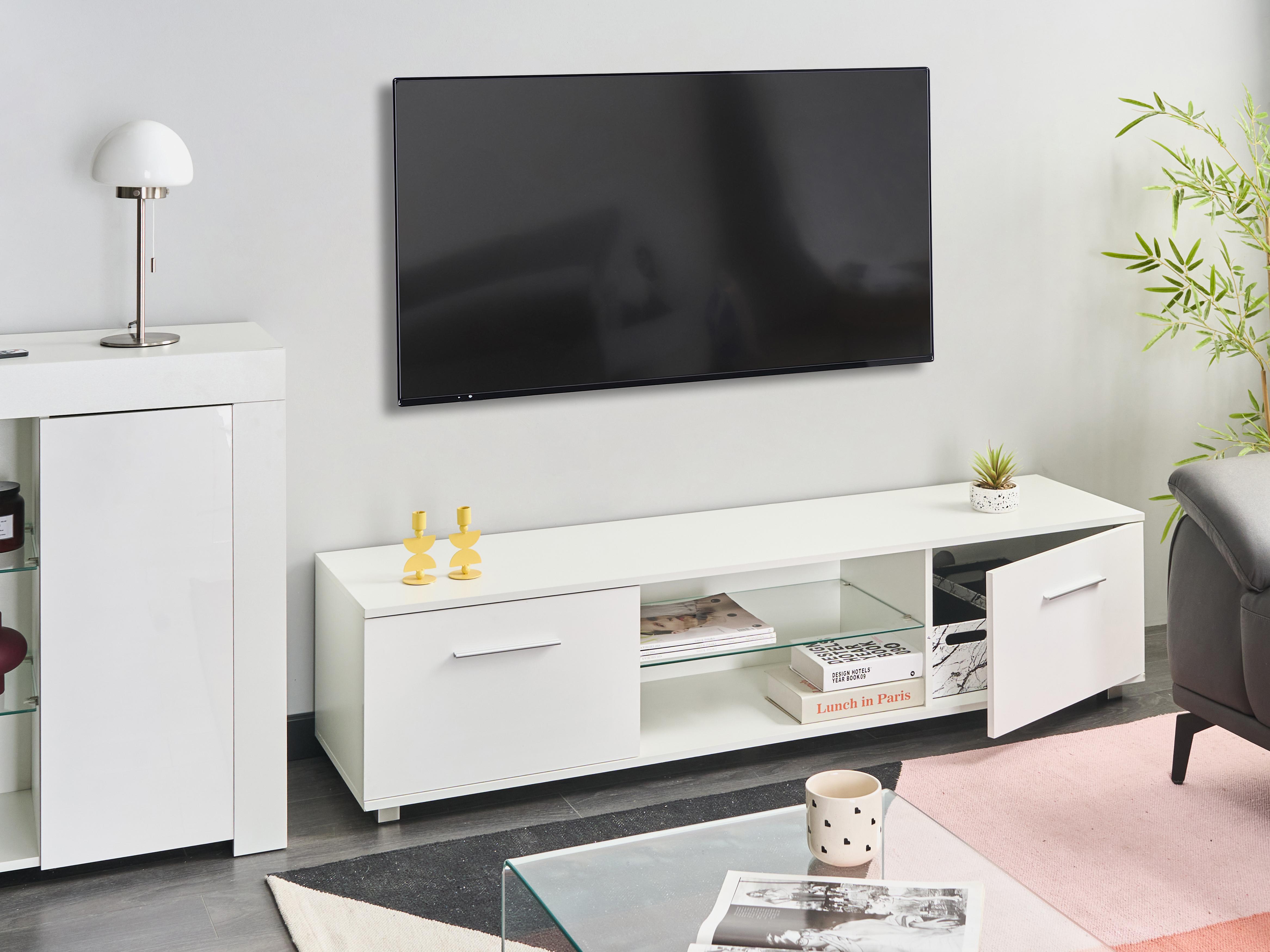 TV-meubel met LED BANFF Wit