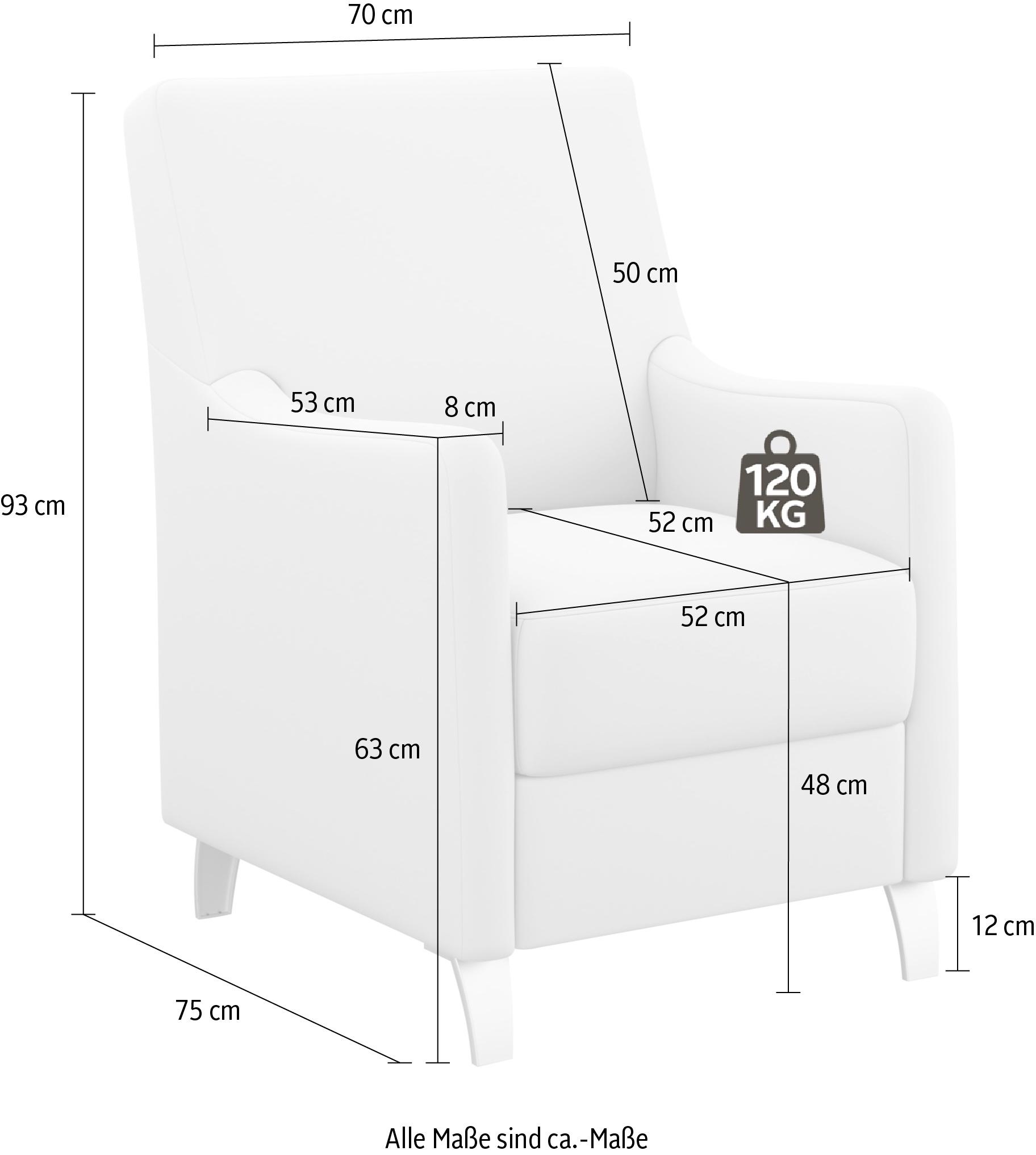 sit&more Sessel »Palmera, B: 70 cm« mit Federkern