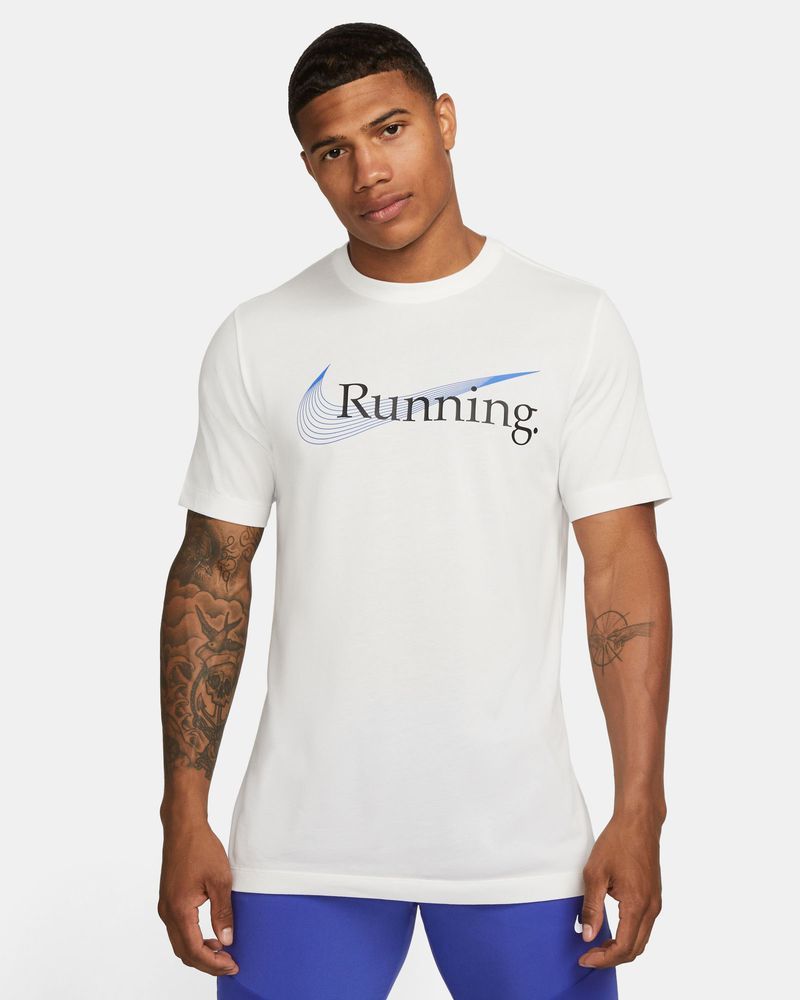 T-shirt de running Nike Dri-FIT Blanc pour homme