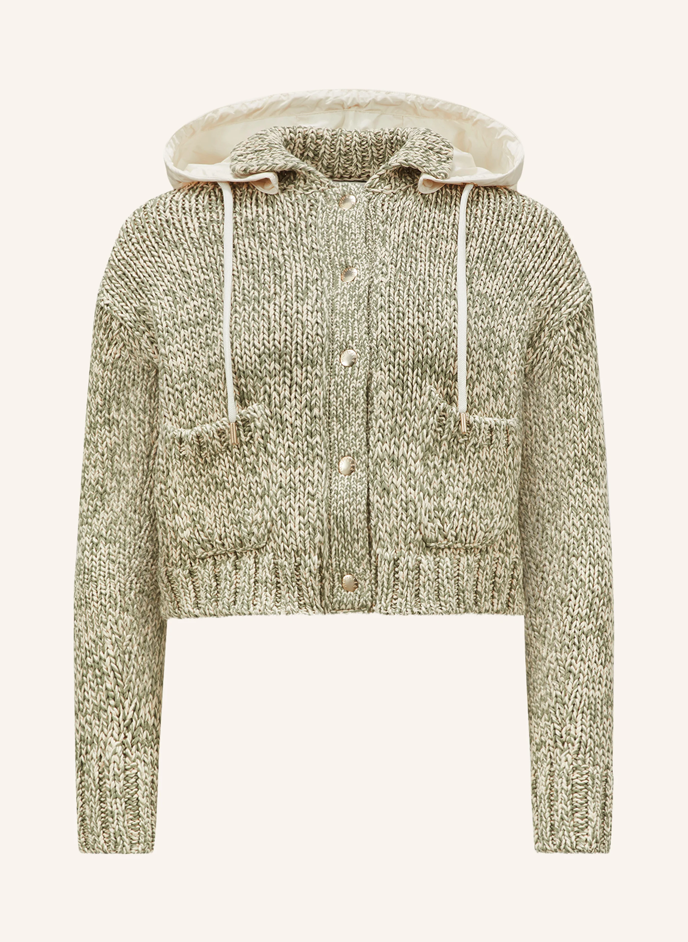 MONCLER Strickjacke mit abnehmbarer Kapuze
