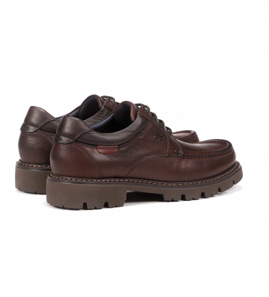 Sapatos de couro Fluchos F1320 marrom médio