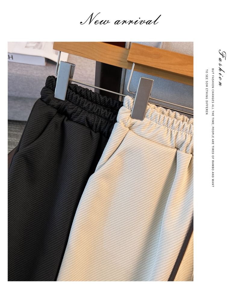 tropibreeze - Plus Size Trekkoord Taille Effen Rechte Broek