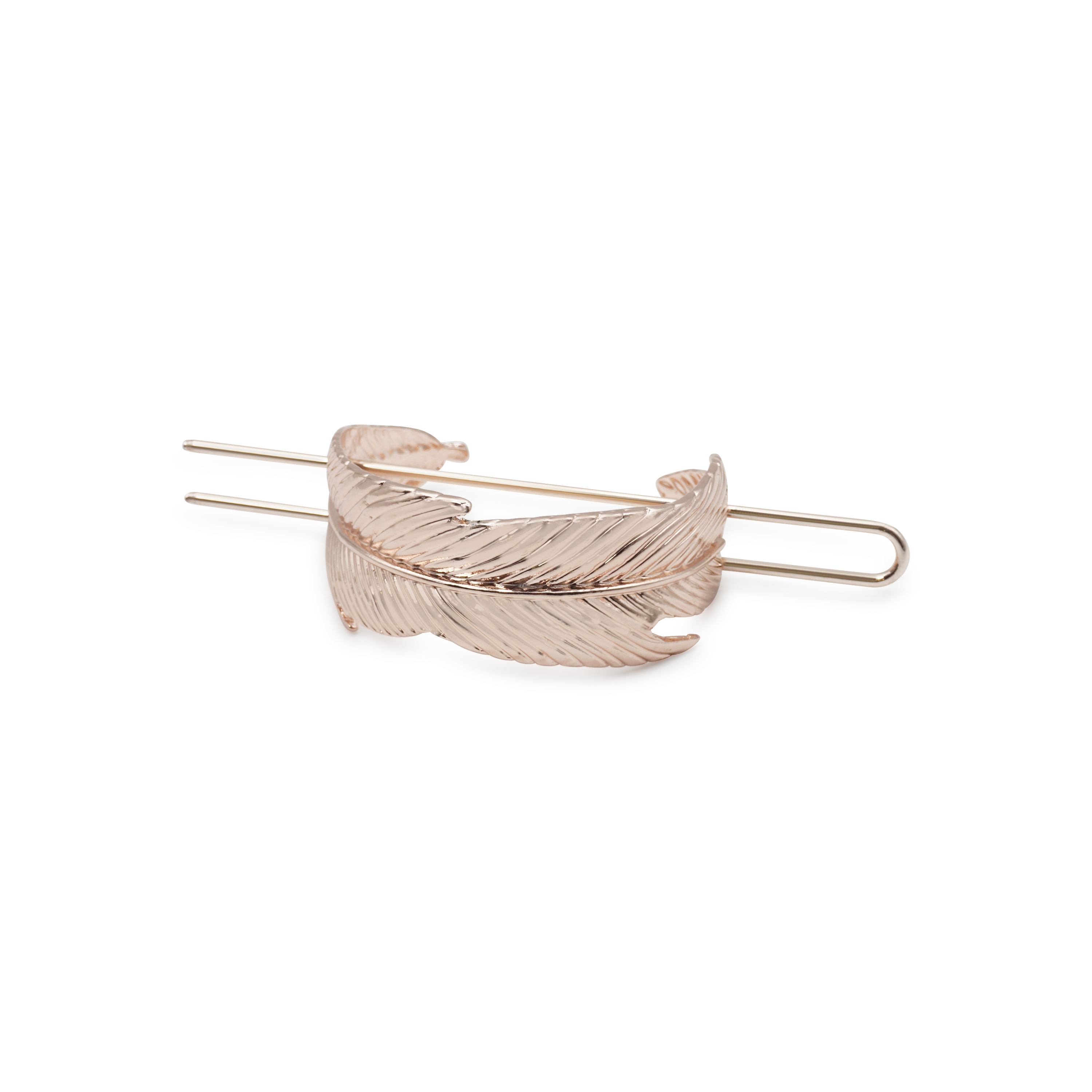 (Ø60mm) Feder Haarnadel Metall Klammer Dutt Haarschmuck - Roségold