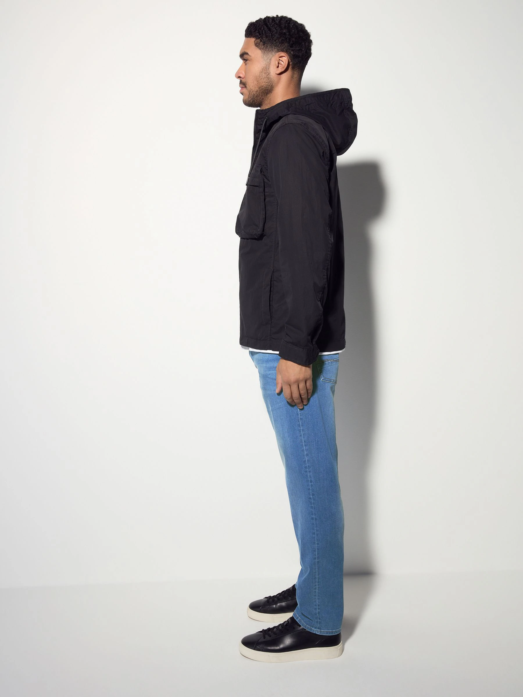 Blauw - Standaard toelopende pasvorm - Authentieke stretch denim jeans