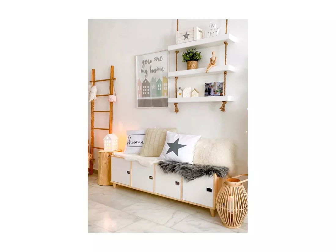 Étagère modulaire en pin massif Dinamic 4 tablettes