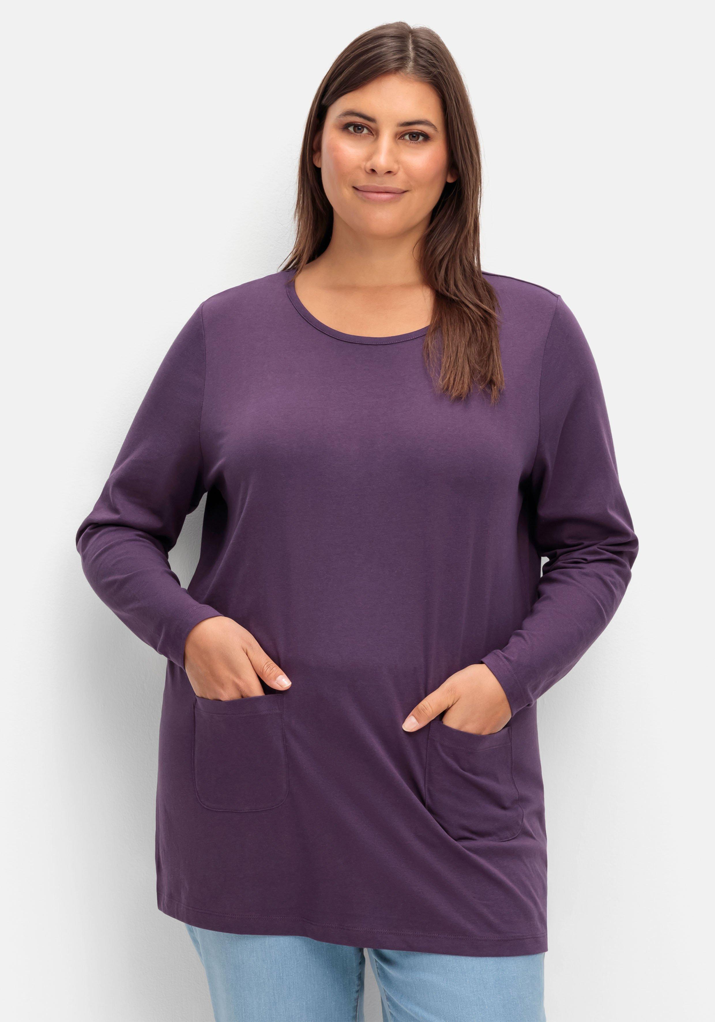 Longshirt mit aufgesetzten Taschen